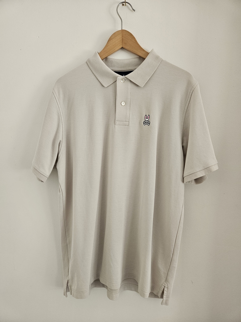Psycho Bunny Polo Shirt Mens Large Beige Size 7